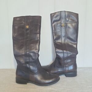 GUESS Brown faux Leather high fall boots - Size 7